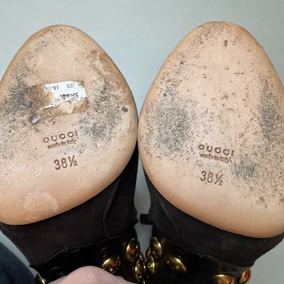 Vintage Authentic Gucci Studded Booties | Size 8.5 | Rare Find | Made in Italy | - Picture 15 of 17